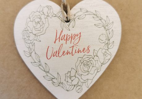 'Happy Valentines' Wooden Tag 6.5cm 'Happy Valentines' Wooden Tag 6.5cm Image