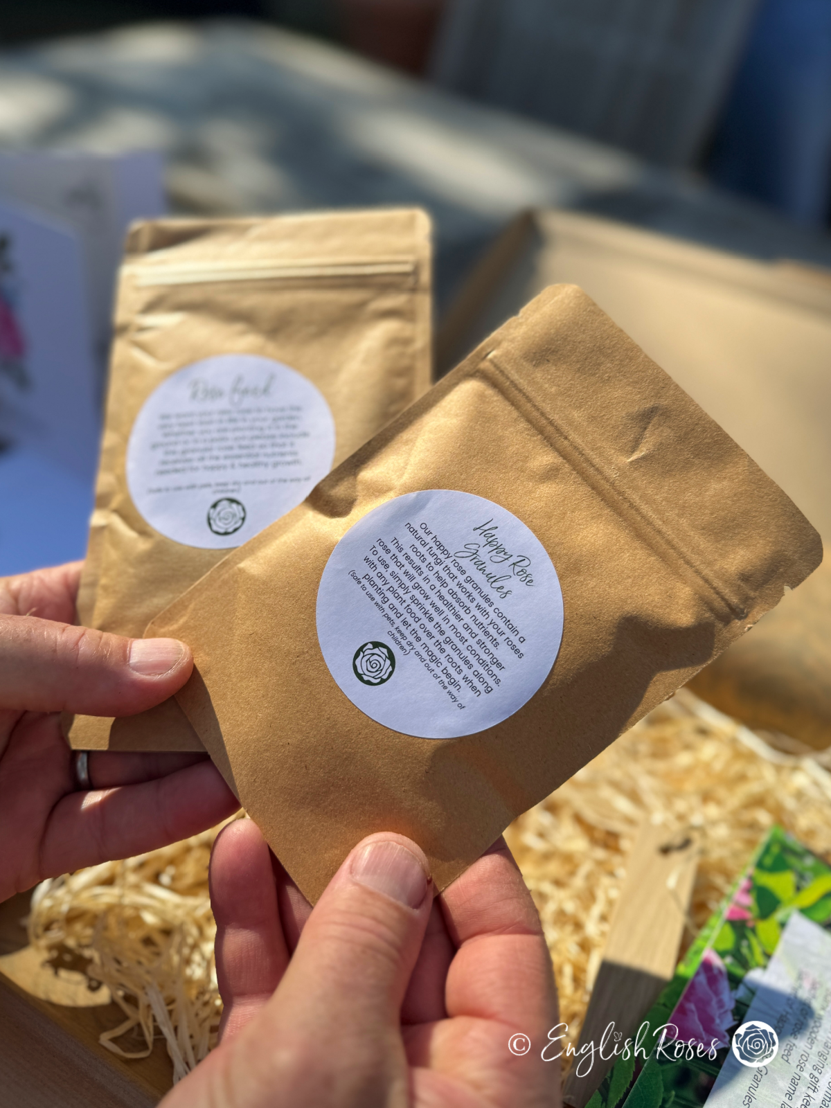 Rose feed and root growth granules from English Roses Father's Day Letterbox Gift Inside