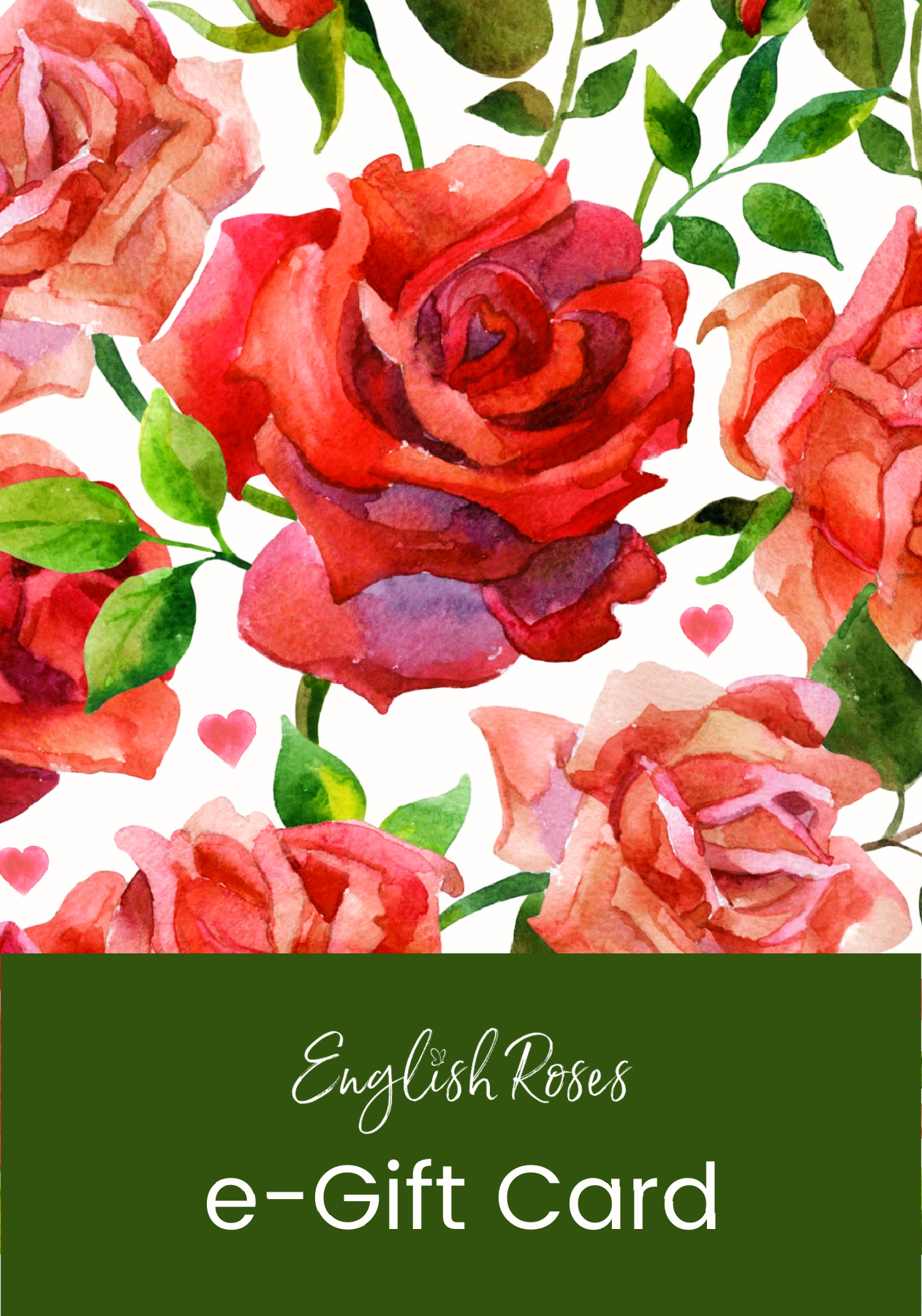 English Roses e-Gift Card Roses & Hearts
