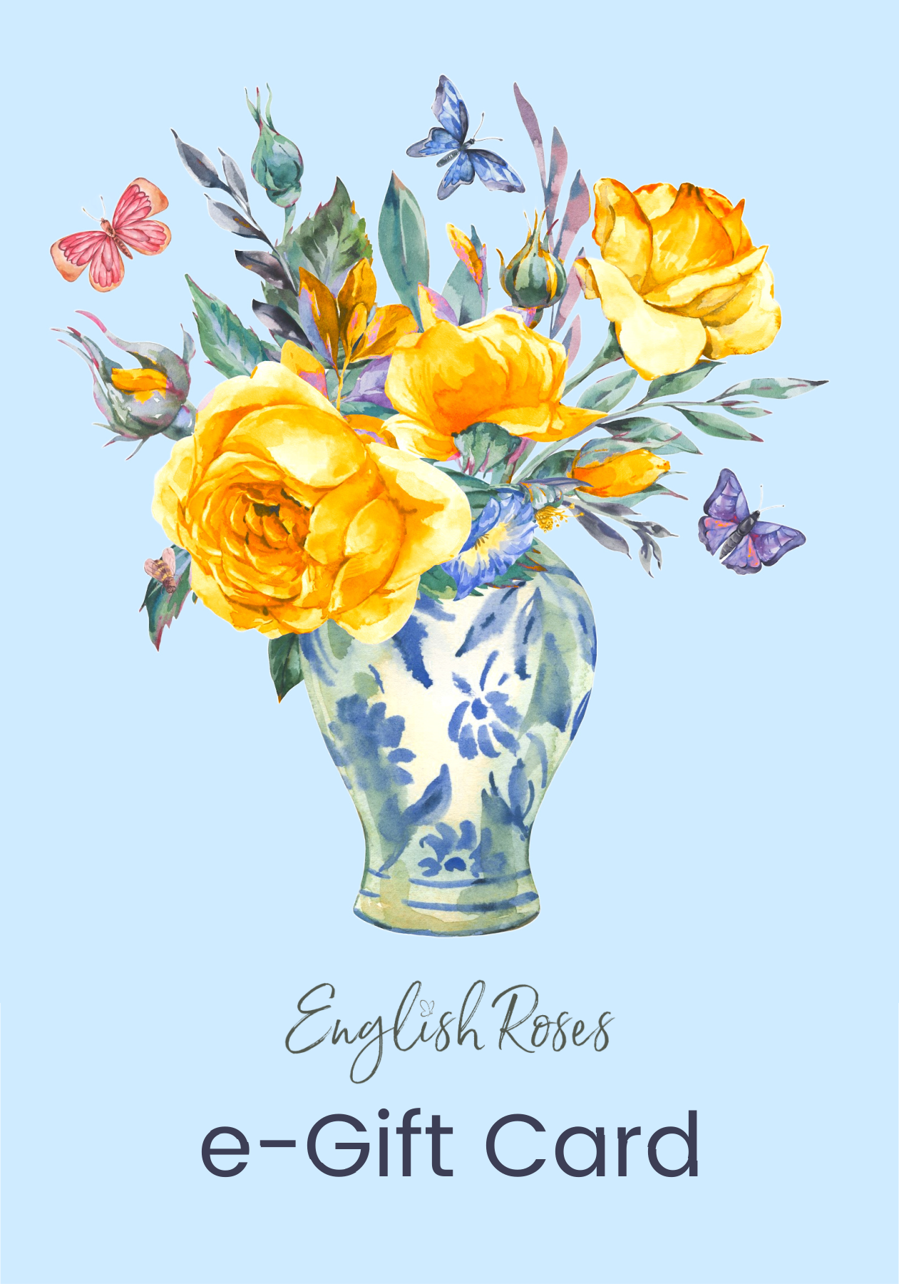 English Roses e-Gift Card Vase