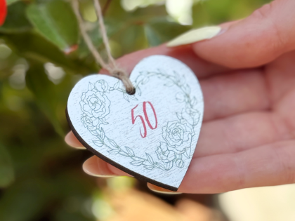 '50' Wooden Tag 5cm '50' Wooden Tag 5cm Image