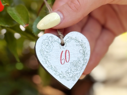 '60' Wooden Tag 5cm '60' Wooden Tag 5cm Image