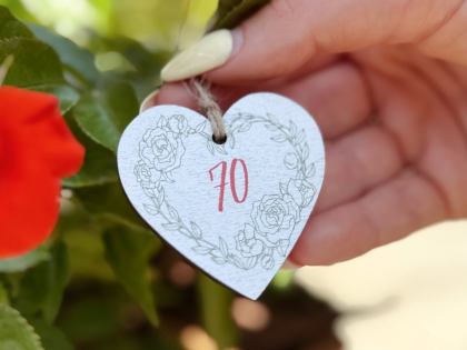 '70' Wooden Tag 5cm '70' Wooden Tag 5cm Image