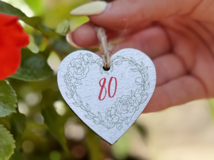 '80' Wooden Tag 5cm '80' Wooden Tag 5cm Image