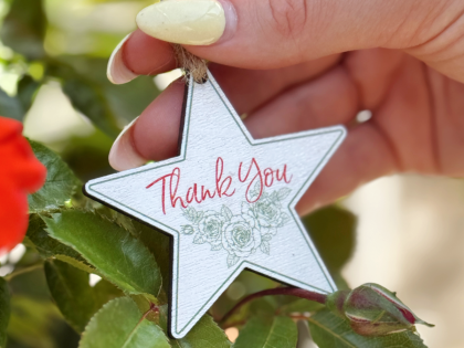 'Thank You' Wooden Tag 6.5cm 'Thank You' Wooden Tag 6.5cm Image