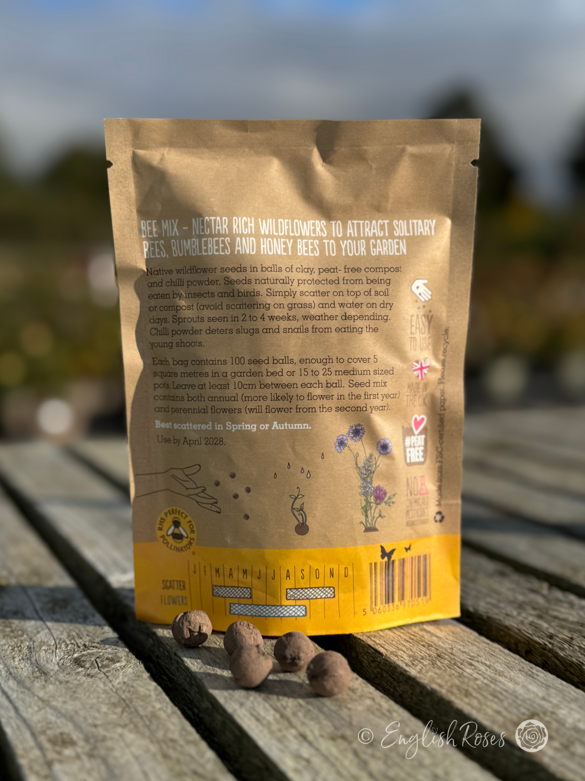 Bee Mix – Wildflower Seedball Bag 3 - mix of native wildflowers to attract bees