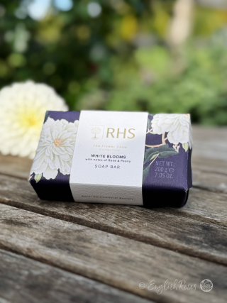 Soap Bar - White Blooms Rose and Peony RHS The Flower Show Collection - A luxurious bar of soap from the White Blooms range