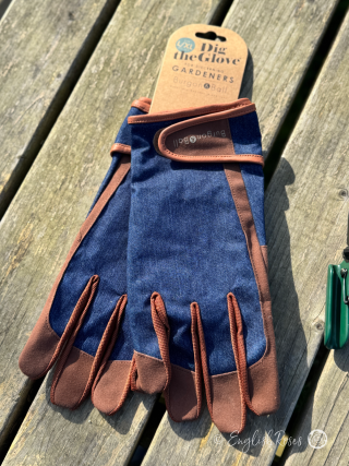 Burgon and Ball Gardening Gloves Dig the Glove Mens Denim Brown 2